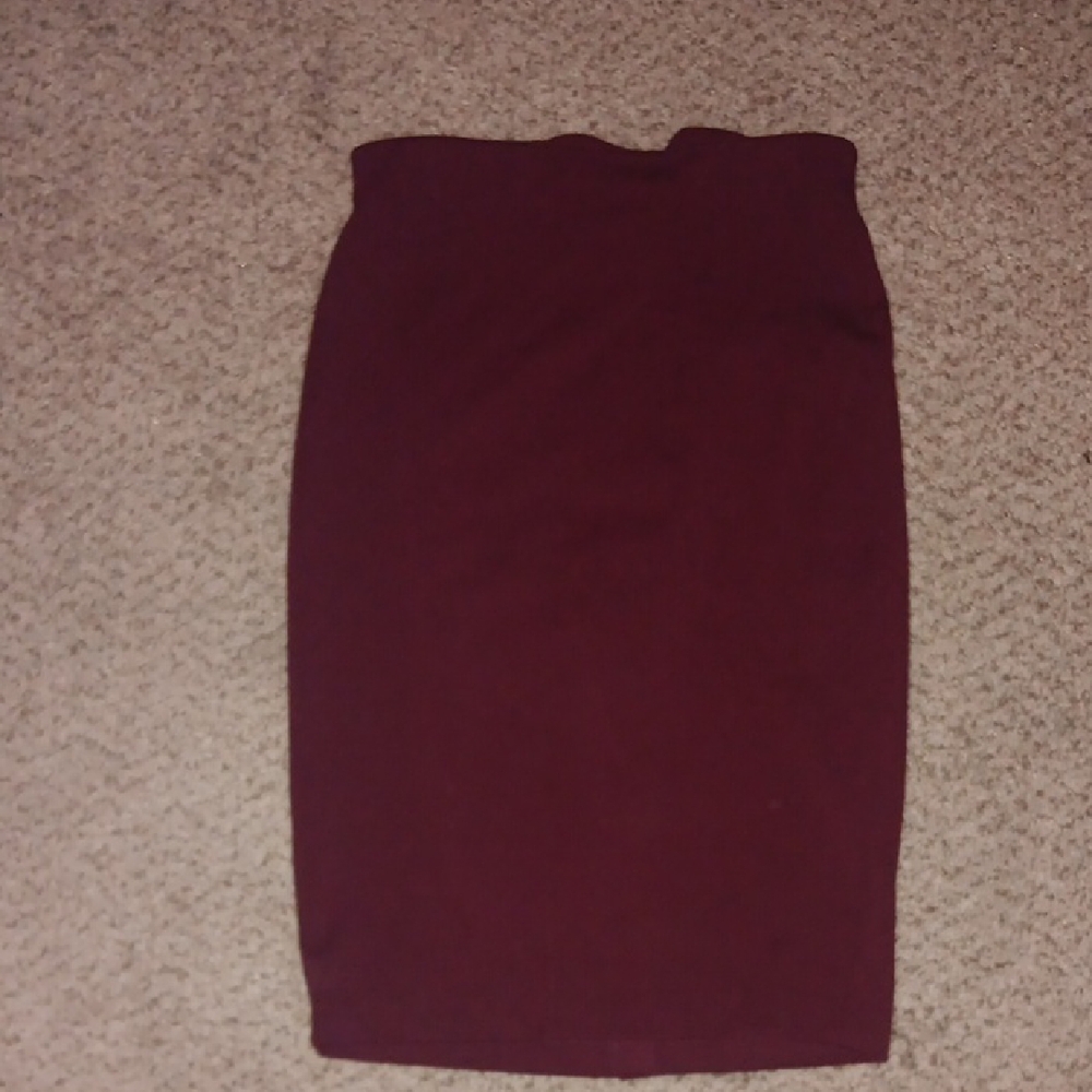 Philosophy Deep Red Pencil Skirt